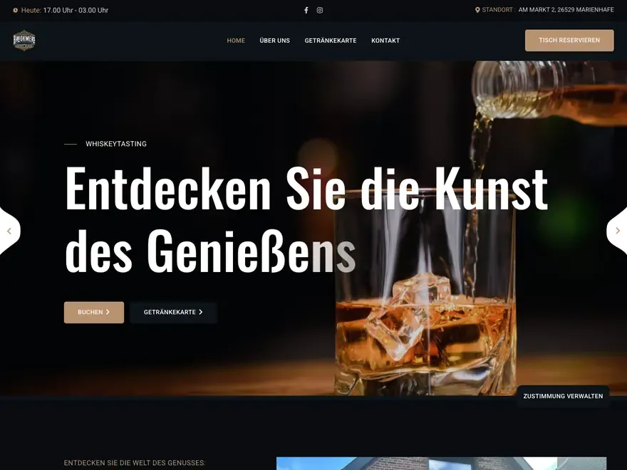 Startseite der Website von Brookmers